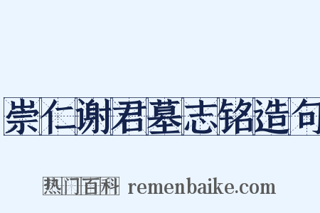 崇仁谢君墓志铭造句是什么意思的图片